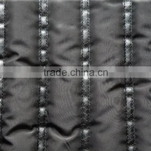 Stripe Polyester Embroidered Quilted Fabric for Coats thumbnail-6