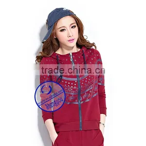 Custom Women's Navy Zip up Printing Hoodie thumbnail-4