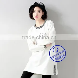 2015 China Supplier Custom Women Longline T-shirt Wholesale thumbnail-2