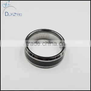 Carbon Fiber Inlaid White Tungsten Rings thumbnail-3