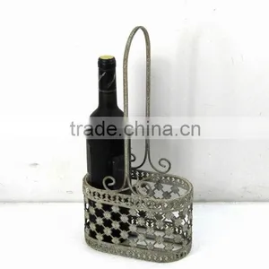 2 Places Oval Metal Wine Holder thumbnail-1