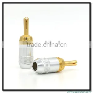 Gold Plated Self Locking Banana Plug 24K Banana Connectors thumbnail-2