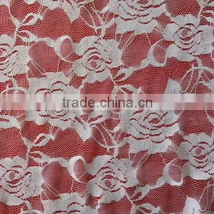 Rose Flower Nylon Lace Fabric in Stock Elastic Lace Fabric thumbnail-3