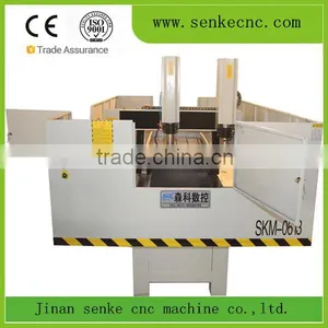 CNC Milling Machine for Metal SKM-6013 Double Heads Cooper Metal Engraving Machine thumbnail-1