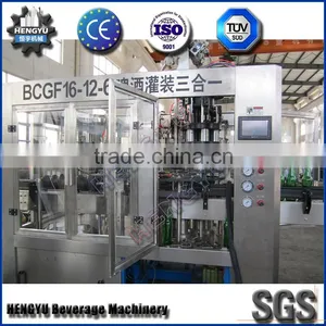 BCGF18-18-6 Glass Bottled Beer Flushing Filling and Capping Machine thumbnail-1