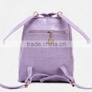 Korean Design Backpack Macarons Color Backpack Leather School Backpack thumbnail-2