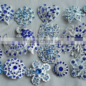 Rhinestone Button Brooch Embellishment Pearl Crystal Wedding Brooch Bouquet Cake Hair Comb Clip Large Assorted Decoration thumbnail-5