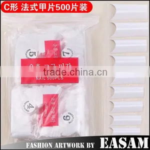 Hot 2015 500 Pcs C Curved French White Acrylic Nail Tips Quality Choice thumbnail-1