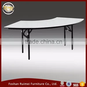 Latest Different Size White Antique Folding Round Wooden Dining Table for Restaurant thumbnail-5