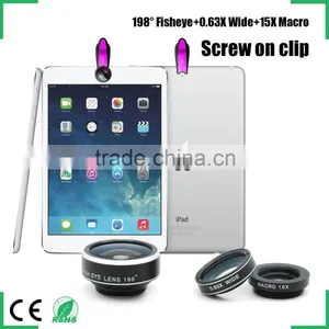 Mobile Phone Fisheye Lens Innovative Gadgets 2016 Trending Products Clip 3 in 1 198 Degree Fish Eye 0.63x Wide-angle Lens Kit thumbnail-6