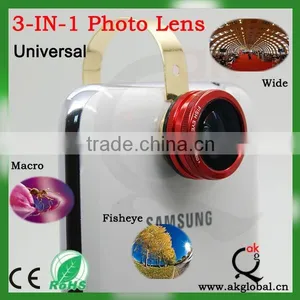Universal 3in1 Clip-On Fish Eye Lens Wide Angle Macro Mobile Phone Lens For IPhone thumbnail-6