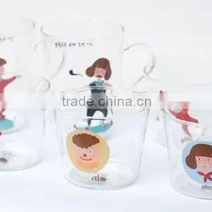 Handle Glass Cup Mug Clear Glass Coffee Mug thumbnail-3
