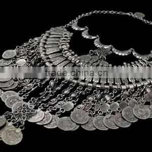 2016 Fashion Women Jewelry Chain Crystal Chunky Statement Bib Vintage Necklace thumbnail-6