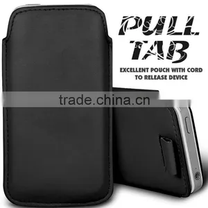 Wallytech Soft PU Leather Pull TAB Slip Pouch Case Cover For Samsung Galaxy S4 I9500 Pull Leather Case thumbnail-2