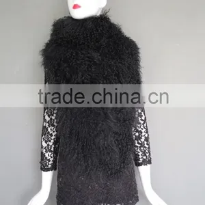 Fashion Girl's Scarf Tibet Lamb Fur Scarf Winter Scarf Oversized Fur Scarf Fashionable Real Fur Scarf thumbnail-5