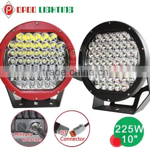 10 Inch 225w Led Round Driving Light Spot/flood Cover, Offroad 4x4 ATV Truck 225w Led Driving Light Quality Choice thumbnail-2