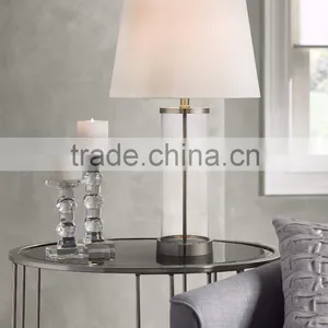 11.22-2 Bottom Metal Trim in Shimmering Collectible or Decorative Objects Glass and Steel Cylinder Fillable Table Lamp Quality Choice thumbnail-2