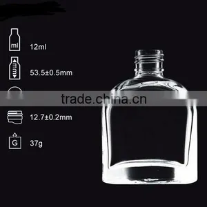Custom Made 1/2OZ Clear Empty Crystal Nail Polish Glass Bottle Manufacturer Design thumbnail-1