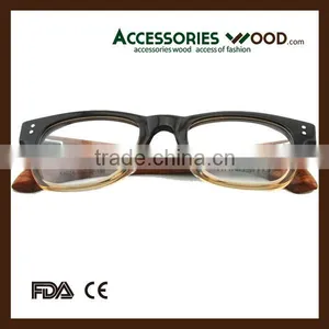 PC Frame Wooden Leg Optical Reading Glasses High Quality RX Glasses Wooden Clear Glasses thumbnail-1