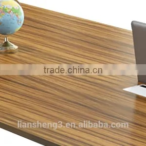 MDF Board Conference Table With Wooden Table Top and Aluminum Legs for 6 People thumbnail-3