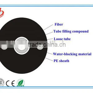 Outdoor Fiber Optic Non Armored Non Metallic 4 Core Cable Gyxy Fiber Cable thumbnail-1