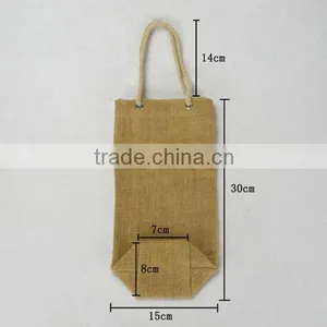 China Manufacturer Customized Jute Shopping Bag , Eco Bamboo Handle Jute Bag thumbnail-1