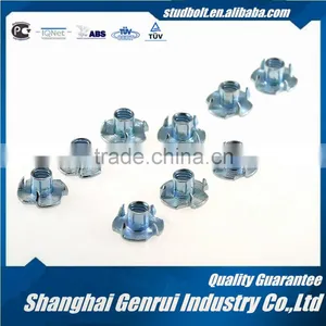 M6 Steel Cold Forged 4 Prongs Tee / T Furniture Locking Nuts thumbnail-2
