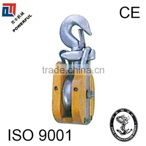 JIS TYPE SINGLE WOODEN PULLEY WITH HOOK thumbnail-5