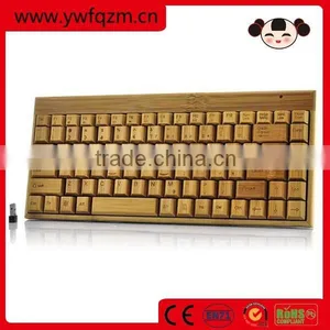 Bamboo & Wood Mechanical Usb Wireless Keyboard thumbnail-1