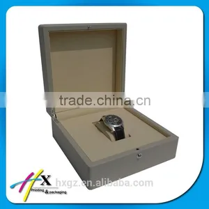 Newest Design Wood Plastic Watch Box With Button Lock thumbnail-1