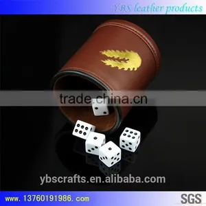 Wholsale Custom Classical Leather Dice Cup for Entertainment thumbnail-1