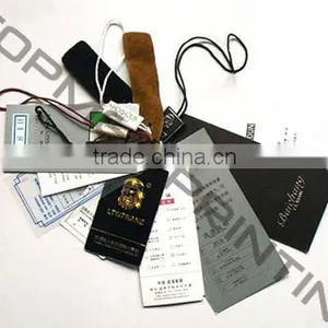 Garment Paper Die Cut Hang Tag With Assorted String thumbnail-1