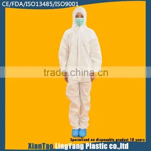 Cheap Safety Disposable Coverall With Hood thumbnail-1