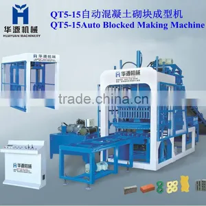 QT5-15 Hollow/solid/interlock/pavers Blocks Making Machine Price Paving Block thumbnail-1