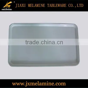 White 21" Melamine Rectangle Tray thumbnail-1