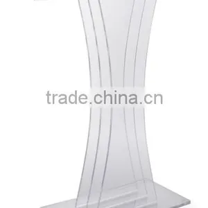 Acrylic Pulpit for Floor, Rubber Feet - Clear thumbnail-1