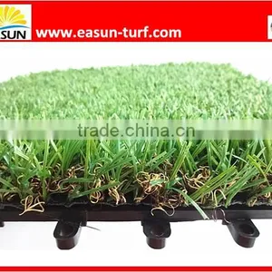 Plastic Flooring Cover Interlocking Synthetic Turf Tile thumbnail-4