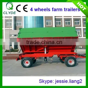 8 Ton High Hurdles Cotton Four Wheel Farm Trailer For Agricultural thumbnail-1