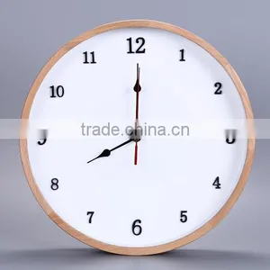 Home Fancy Decorative Cutomized Logo Wooden Wall Clock thumbnail-1