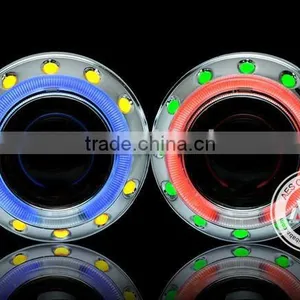 AES Projector Lens Dual Angel Eye h4 Xenon Mini Projector Lens thumbnail-1