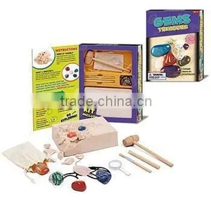 Deluxe Polished Gemstone, Rock and Mineral Treasure Dig Kit thumbnail-1