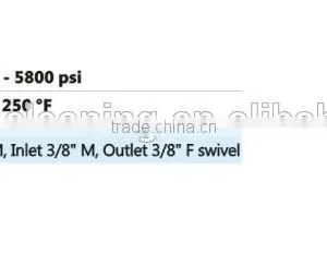 400 Bar ID. 3/8" 10M R2 Inlet 3/8" M Outlet 3/8" F Swivel High Pressure Hose thumbnail-1