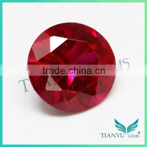 Best Price 12mm Round Brilliant Cut 5# Synthetic Corundum Dove Blood Lab Created Ruby Diamond thumbnail-3