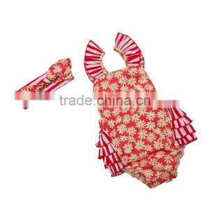 Unique Baby Romper. Girls Ruffle Outfits.Tolder Summer Boutique Wear. thumbnail-5
