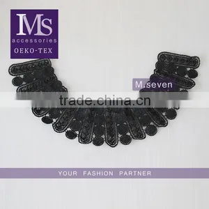 Mysterious Latest Woman Collar Designs Black Flower Pattern Neck Collar thumbnail-1