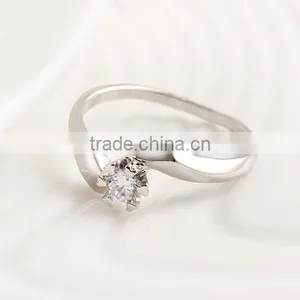 1 Gram Gold Rings Jewelry Zircon Wedding Silver Ring thumbnail-4