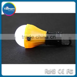Portable Outdoor Camping Lamp Tent Light Torch Flashlight ABS Plastic 3LED Fishing Lantern Lamp With Hanging Hook thumbnail-6