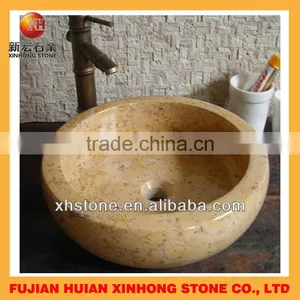 Indoor and Outdoor Used Deep Marble Stone Basin in Beige Stone thumbnail-6