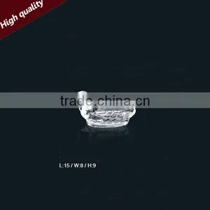 Glassware for Bathroom,swan Shaped Glass Soap Dish thumbnail-1