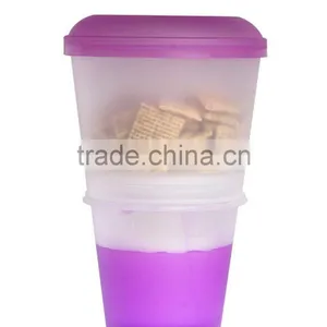 Wholesale Plastic Cereal to go Breakfast Cereal Cup thumbnail-1